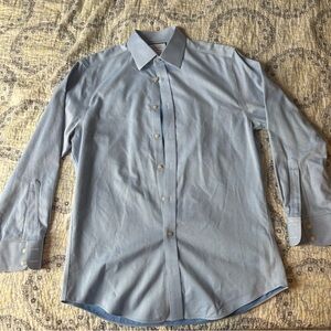 Men’s Charles Tyrwhitt Slim Fit Non Iron Blue Dress Shirt Size 15/1/2 32in